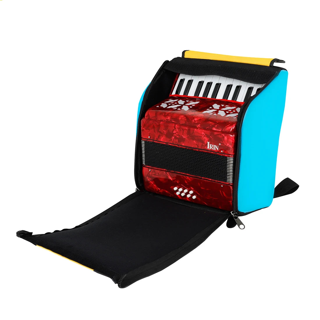 Acordeão, Acordeão DE Piano DE 22 Teclas para Crianças, Acordeão 8 Baixos (Céu azul)