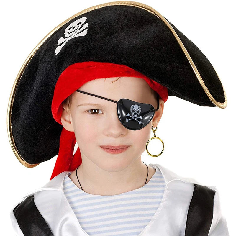 Kit Festa Temática de Piratas Incluir Faixa de Feliz Aniversário Toalha de Mesa