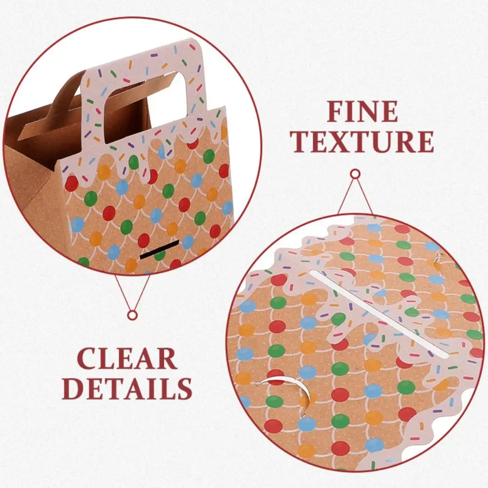 Caixa de presente, 10 caixas de papel com design de casa fofa para doces, presentes natal