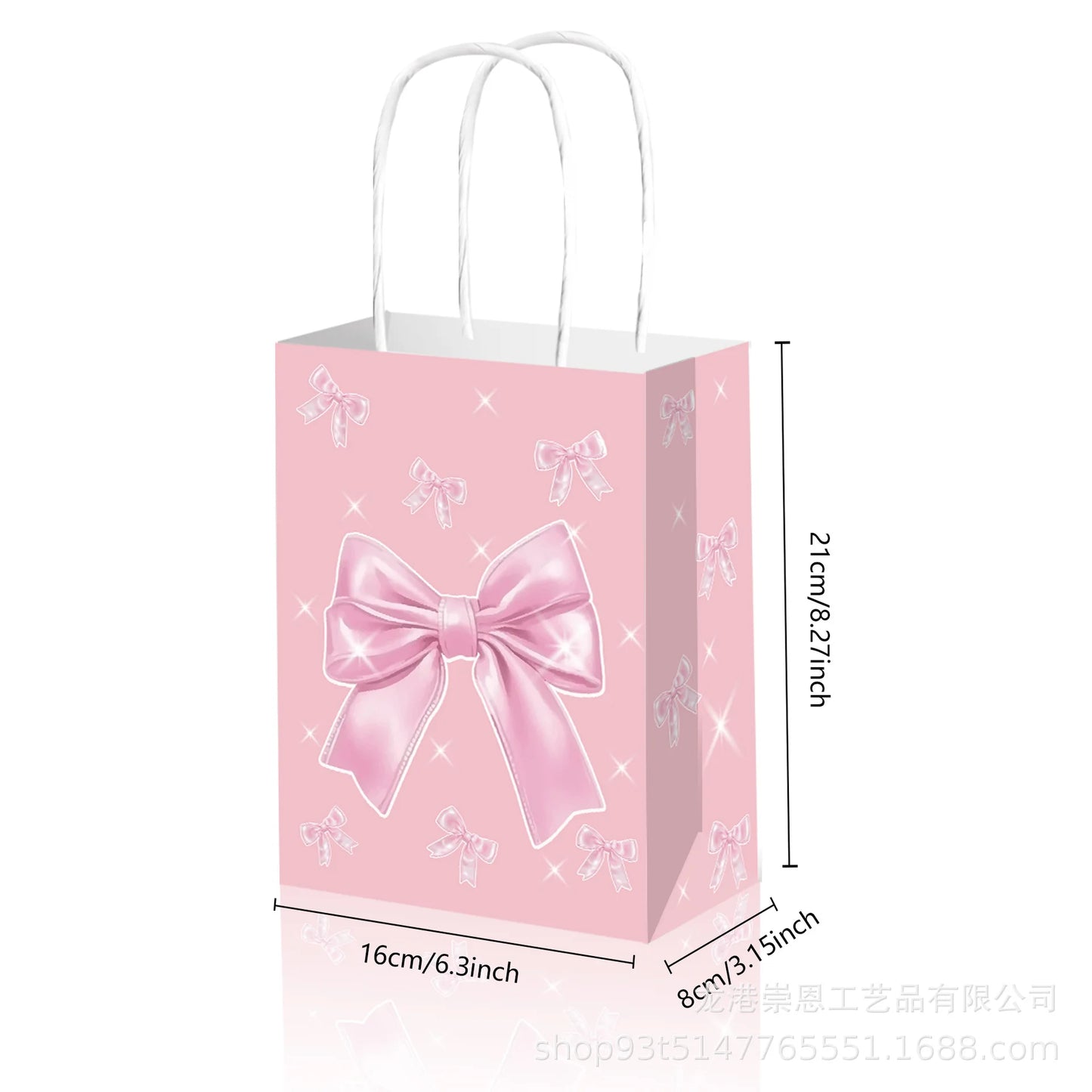 Sacolas Rosa Dia das Mães Pacote com 12 caixas de lembrancinhas de festa rosa, sacos