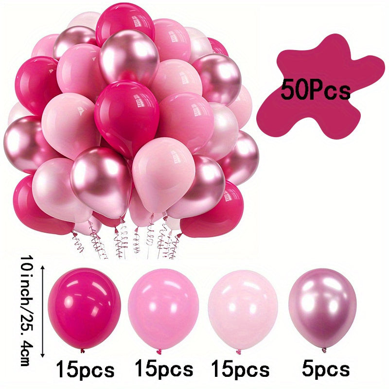 Balões rosa choque para festas e decorações 50 Peças