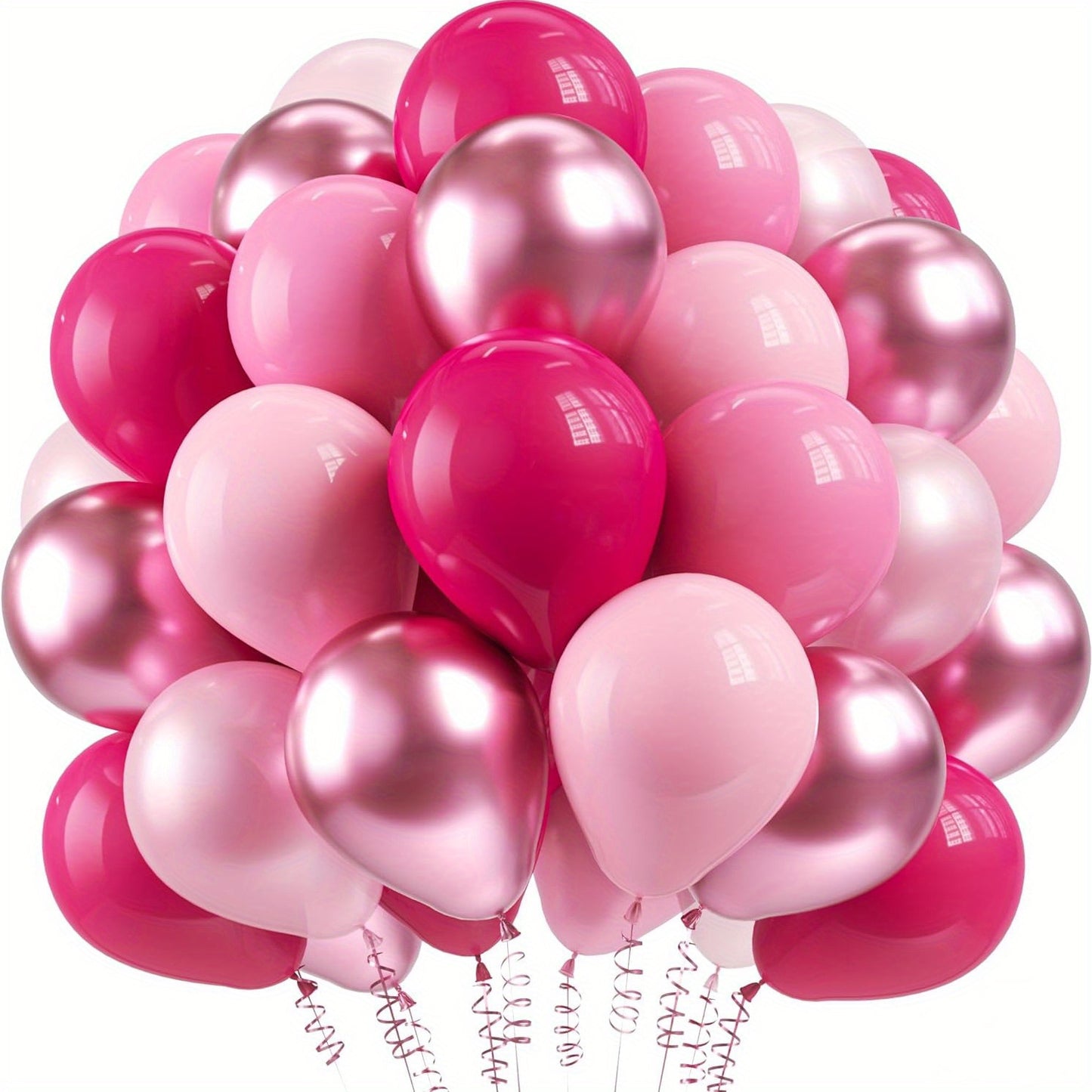 Balões rosa choque para festas e decorações 50 Peças