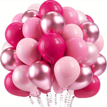 Balões rosa choque para festas e decorações 50 Peças
