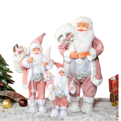 Boneco papai noel rosa 60cm