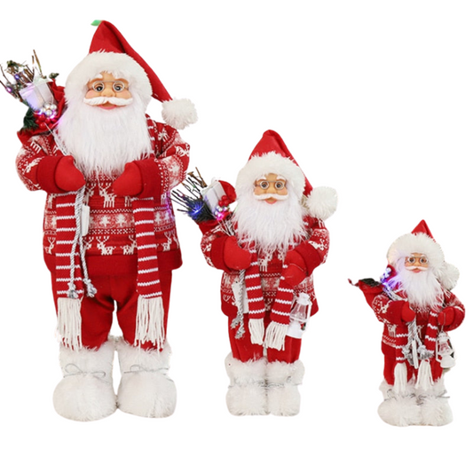 Decoração Natalina, Papai Noel Vermelho, com Sueter,  (Papai Noel 45CM)