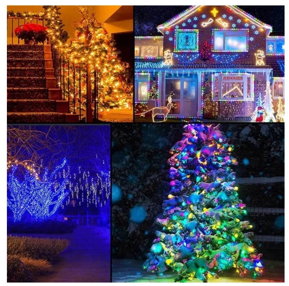 Fita Luzes Decorativas de LED com Cavalo Correndo Pisca Pisca Fita LED RGB 10M