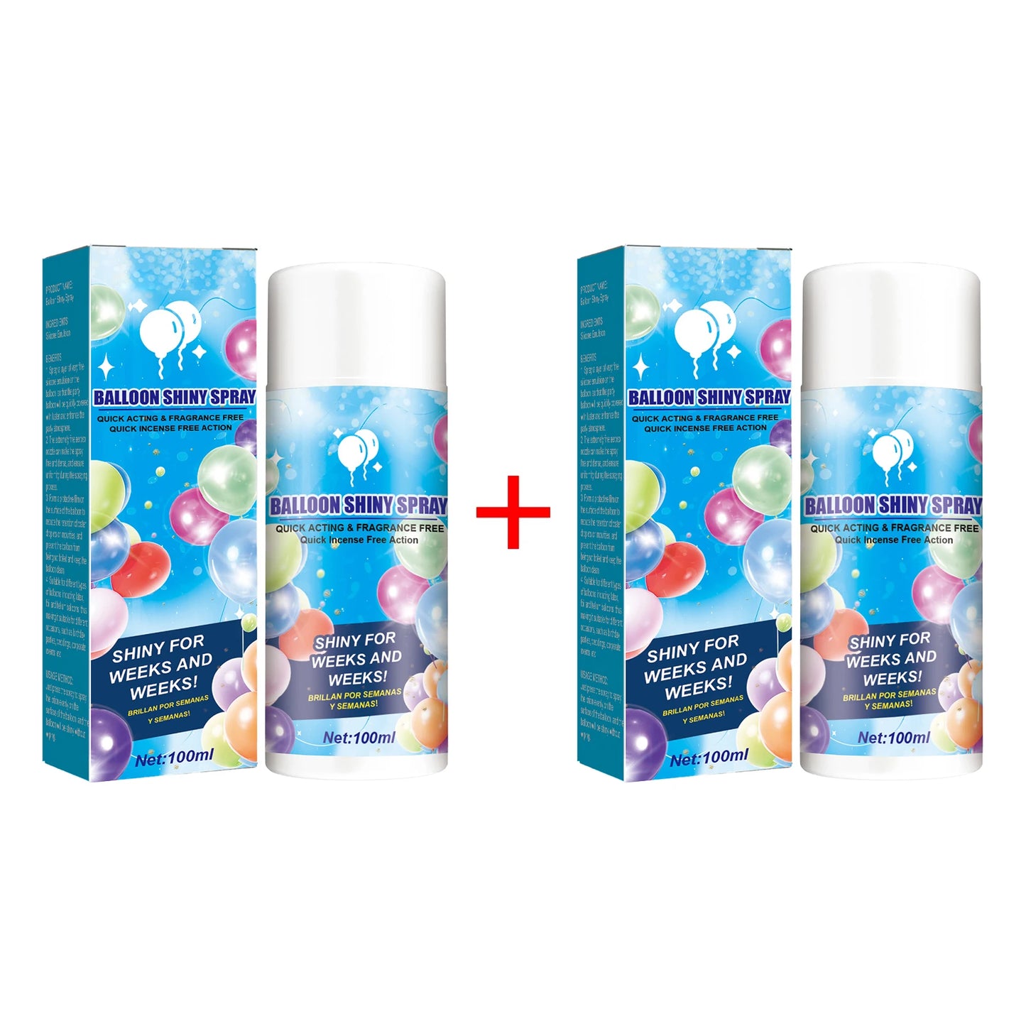 Spray alto brilho – brilho balão, brilho para balões látex, brilho instantâneo longa duração