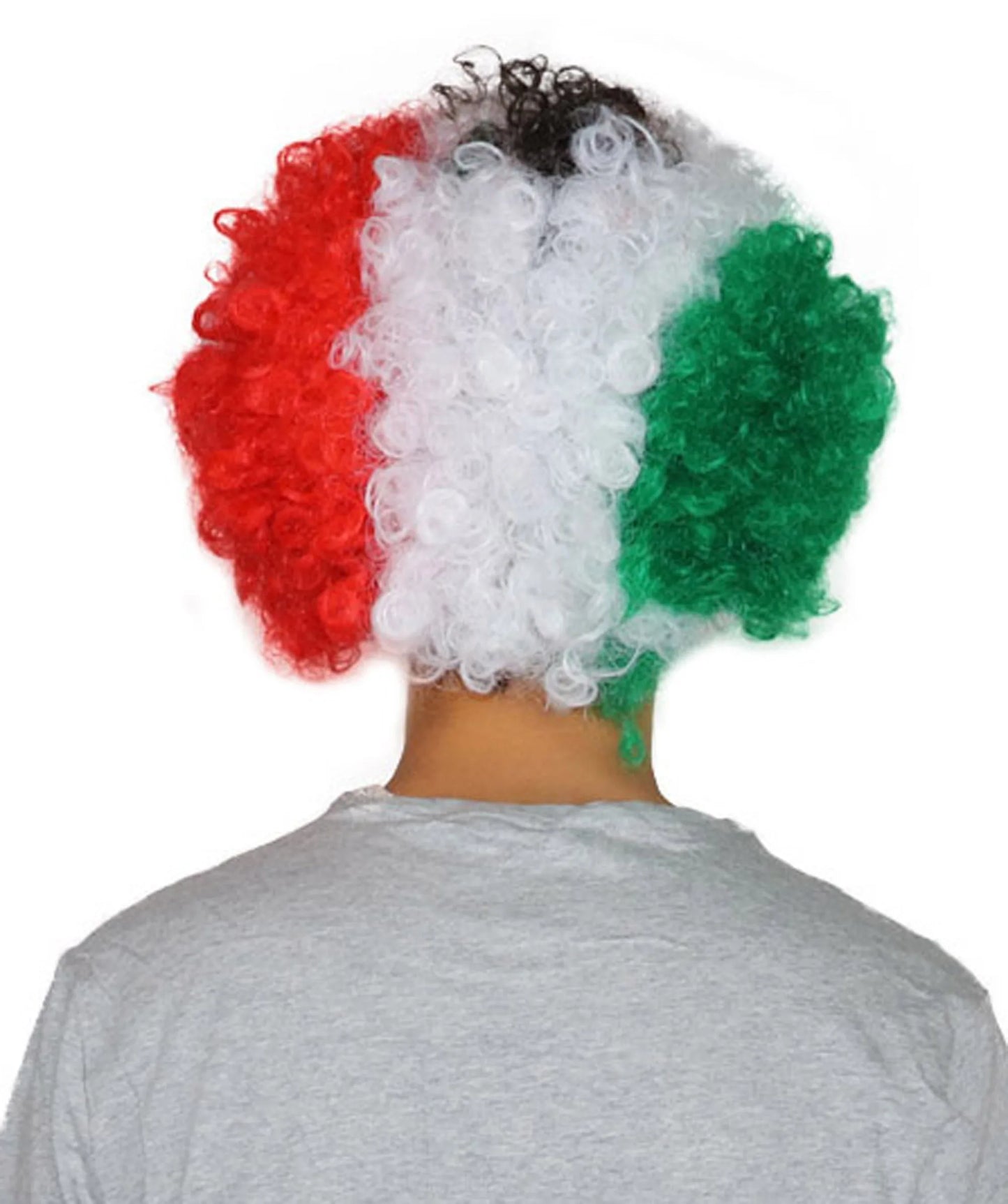 Peruca Copa do Mundo esportiva unissex para adultos | Peruca afro patriótica com touca