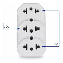 Carregar imagem no visualizador da galeria, Adaptador 3 tomadas 10a/20a/10a kit com 3 unidades
