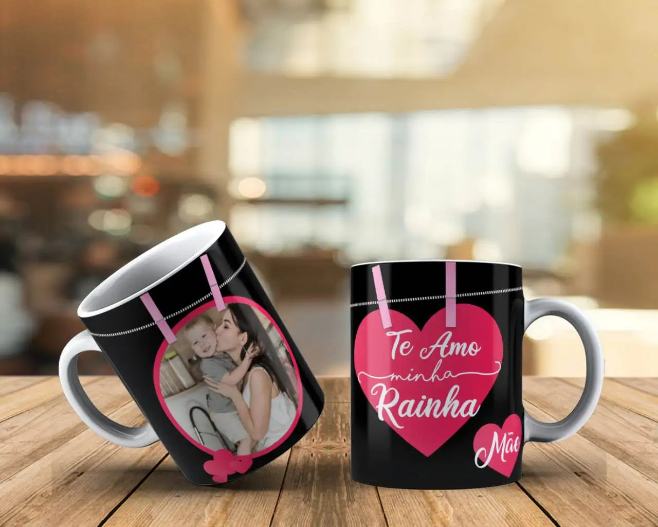 Caneca Personalizada dia das Mães Kit Caneca E Quadro Azulejo Dia Das Mães