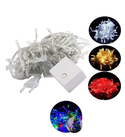 Pisca-Pisca Natalina 100 Leds Colorida 9m 8 Funções 110V / 127V | Tecnologia LED