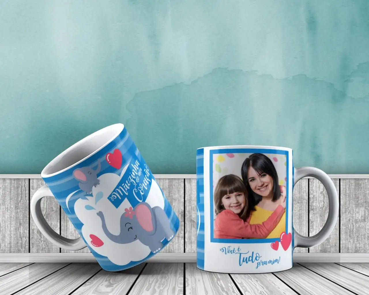 Caneca Personalizada dia das Mães Kit Caneca E Quadro Azulejo Dia Das Mães
