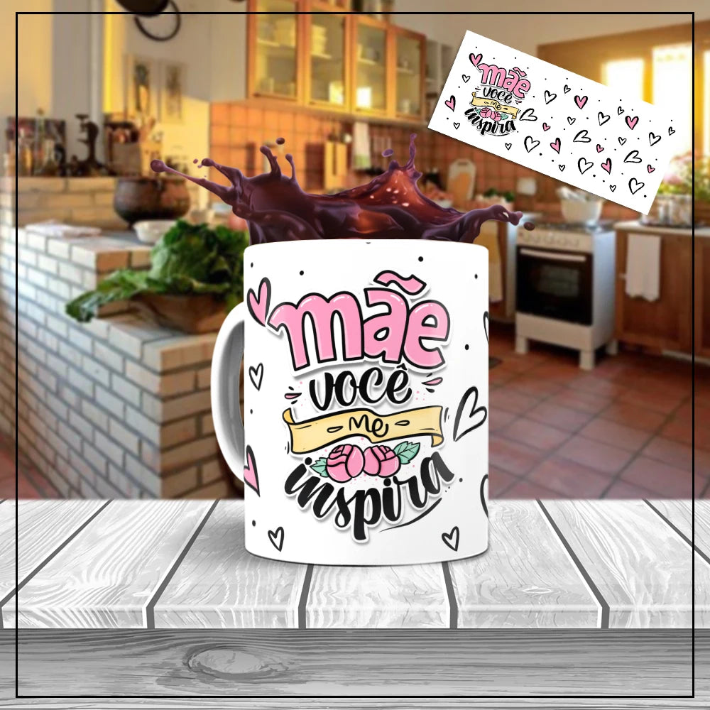 Caneca Bonita Dia Das Mães Presente Mãe Eu Te Amo Presente (Branca)