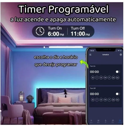 Fita Luzes Decorativas de LED com Cavalo Correndo Pisca Pisca Fita LED RGB 10M
