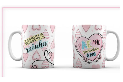 Caneca Personalizada Coleção Pai e Mãe Caneca Dia Das Mães Caneca Da Rainha Amor