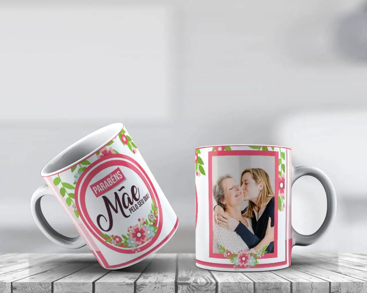 Caneca Personalizada dia das Mães Kit Caneca E Quadro Azulejo Dia Das Mães