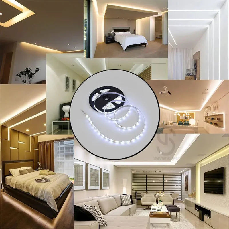Fita 3528 | Rolo 5m 300 Leds | Dupla Face Para Decoração Natalina Externa(Branco 5M)