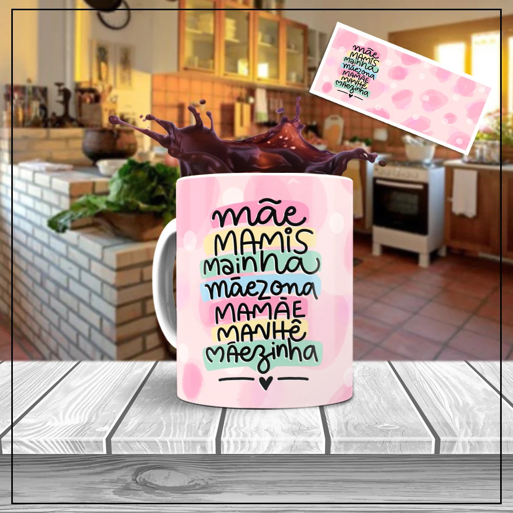 Caneca Bonita Dia Das Mães Presente Mãe Eu Te Amo Presente (Branca)