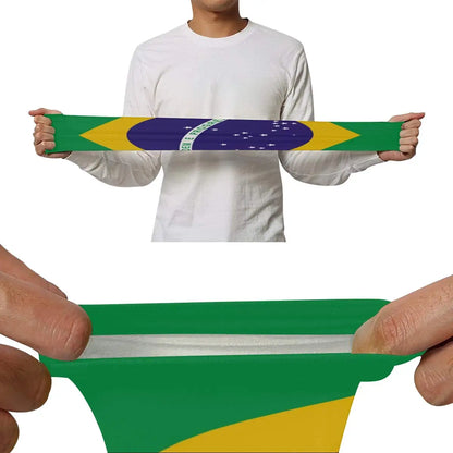 Mangas de proteção para os braços com a bandeira do Brasil, para homens e mulheres