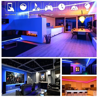 Fita Led 5050 RGB Colorida 5 M 12v IP65 + Controle E Fonte Tira LED RGB Luzes Led 5050