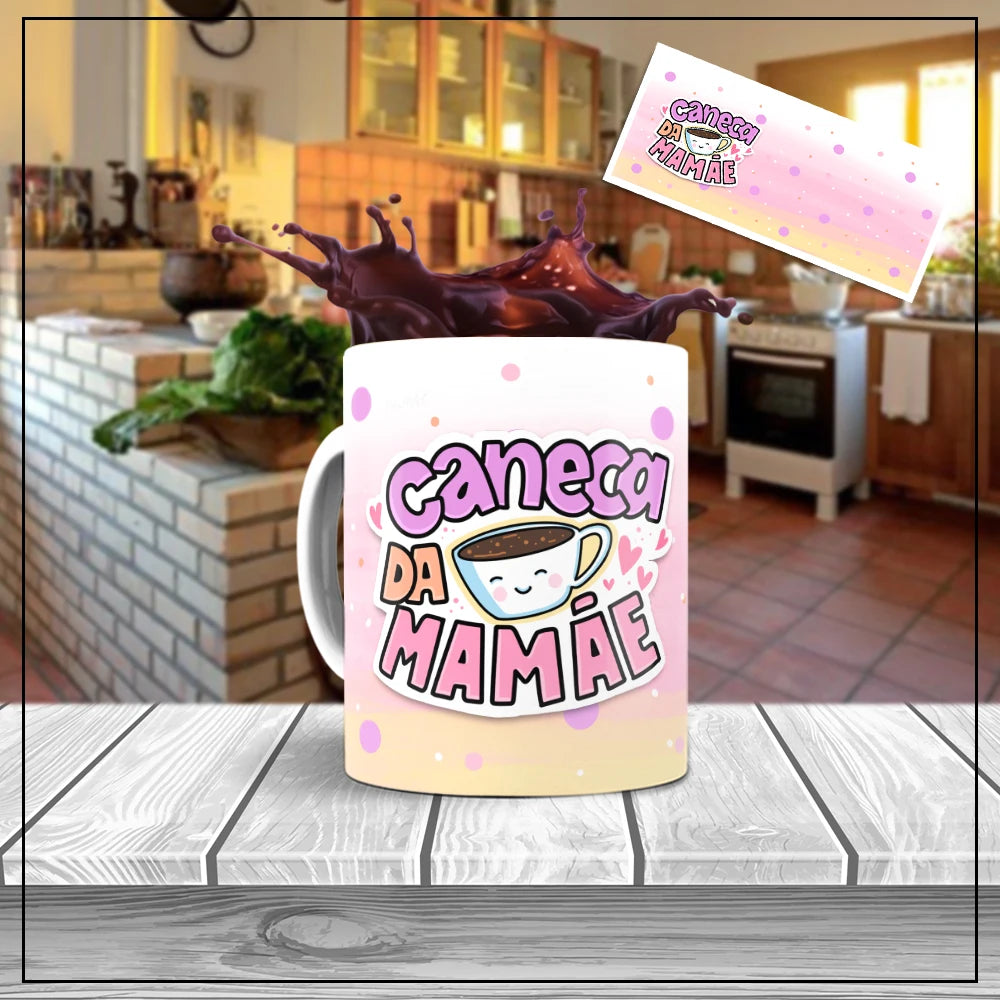Caneca Bonita Dia Das Mães Presente Mãe Eu Te Amo Presente (Branca)