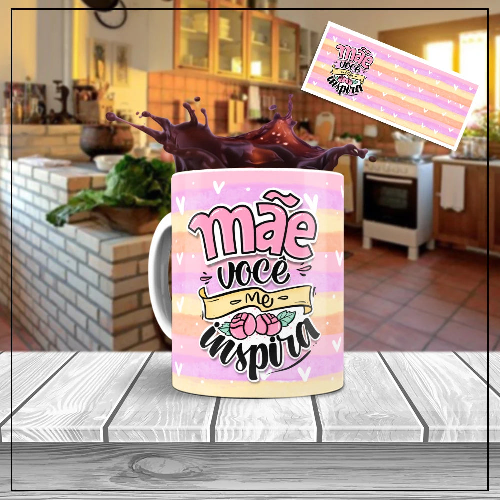 Caneca Bonita Dia Das Mães Presente Mãe Eu Te Amo Presente (Branca)