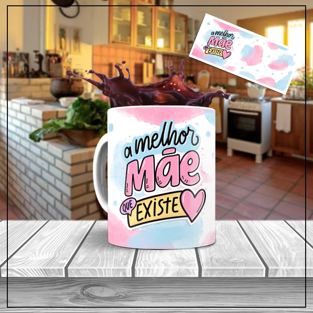 Caneca Bonita Dia Das Mães Presente Mãe Eu Te Amo Presente (Branca)