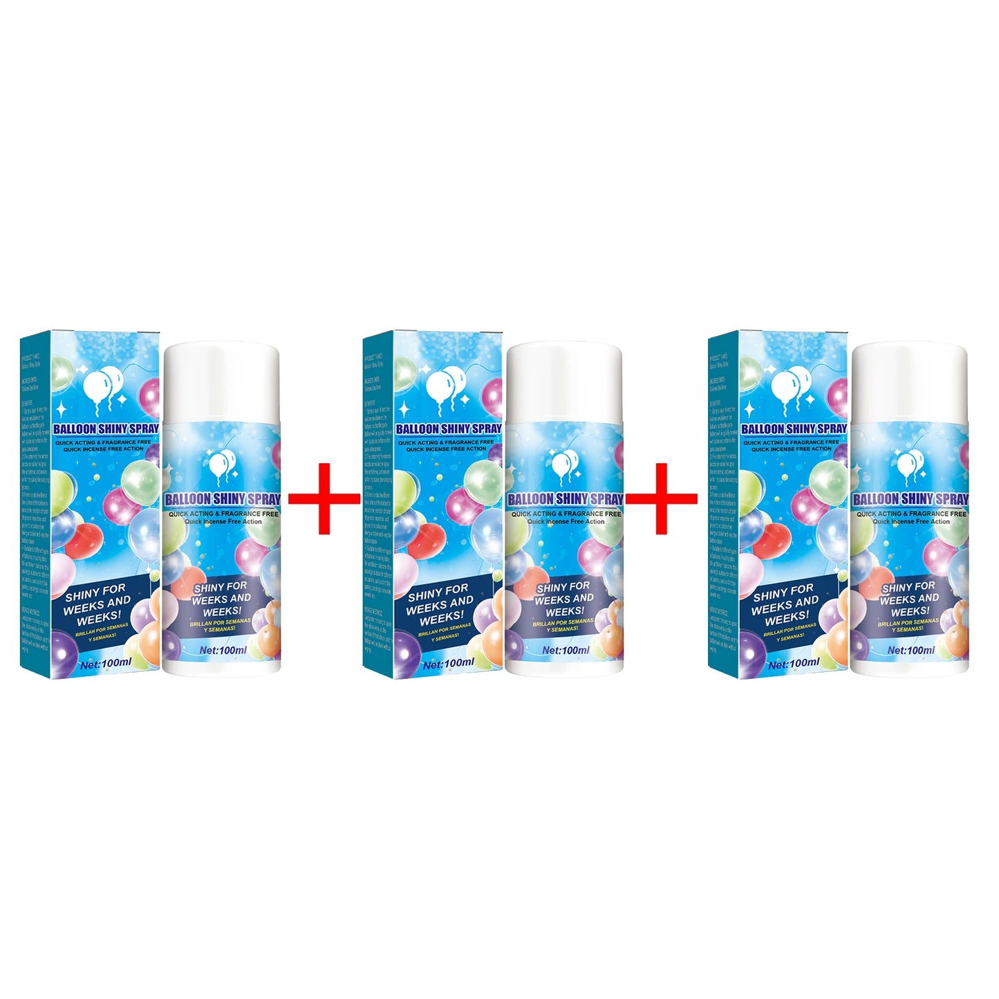 Spray alto brilho – brilho balão, brilho para balões látex, brilho instantâneo longa duração
