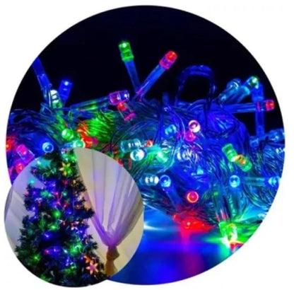 Pisca-Pisca Natalina 100 Leds Colorida 9m 8 Funções 110V / 127V | Tecnologia LED