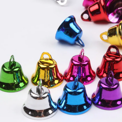 Sino Multicoloridos 50 Peças de Armários de Metal de 0,43 Polegadas para Natal Sinos