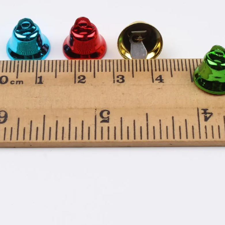 Sino Multicoloridos 50 Peças de Armários de Metal de 0,43 Polegadas para Natal Sinos