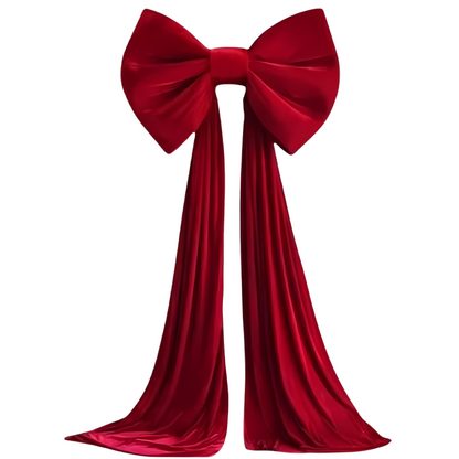 Laço decoração de shopping arcos de pelúcia vermelhos grandes Borgonha decoração