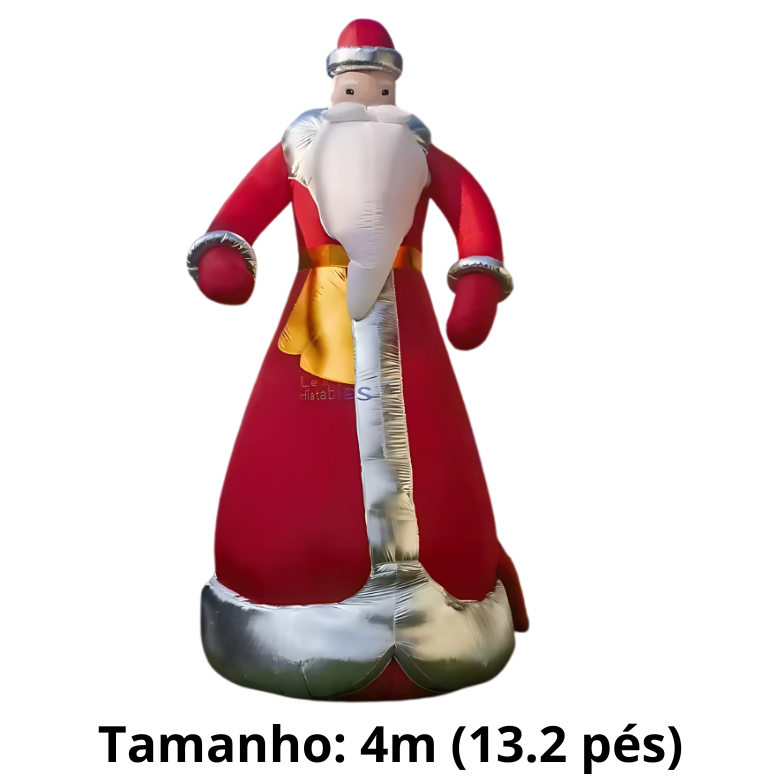 Papai Noel Inflável Enfeite Natal Grande Papai Noel Ar livre Inflável Natal