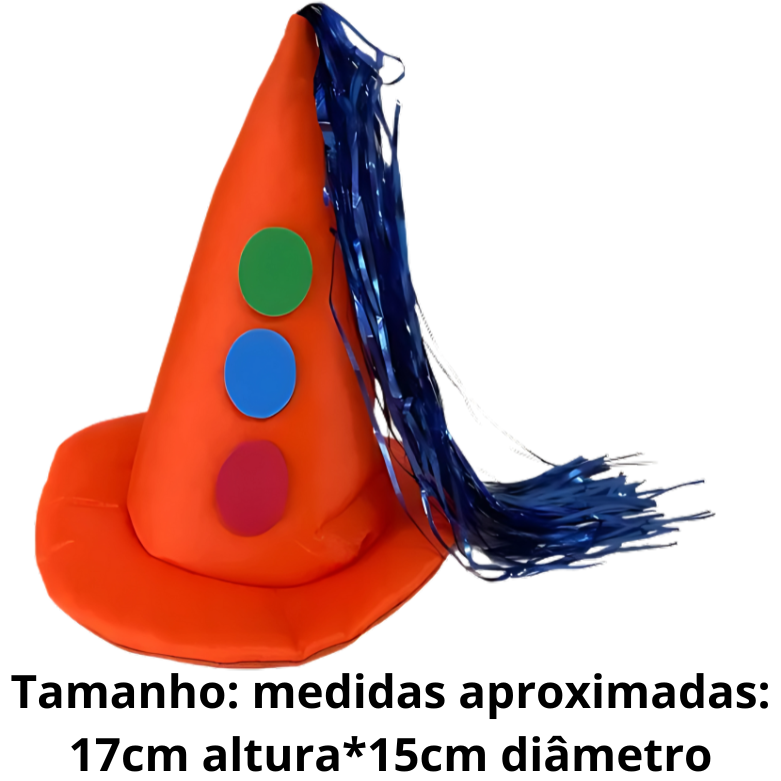 Chapéu De Dublado Colorido Para Fantasia De Palhaço Infantil