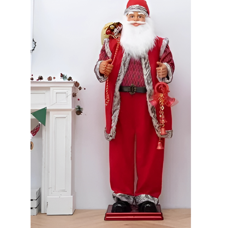 Papai Noel Dançante Animado Shopping Em Tamanho Real, Papai Noel Dançante Cantando