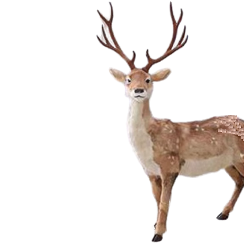 Rena de Natal grande 130cm Simulação Rena de Pelúcia Veado de Natal