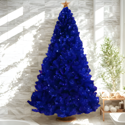 Árvore de Natal, árvore de Natal artificial azul real sem iluminação de 5 pés, árvore cor azul