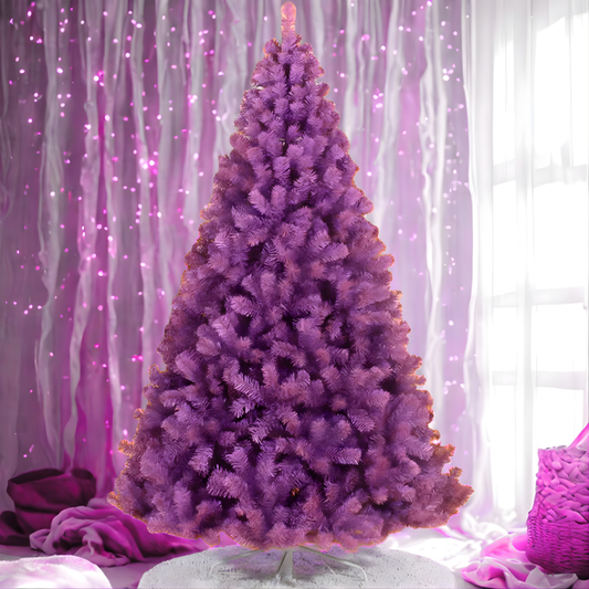 Árvore de Natal roxo premium de 5 metros, árvore de Natal artificial de PVC, (roxo, 5 Metros)