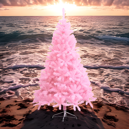 Árvore de Natal variação artificial, pinheiro de Natal colorido em PVC com suporte de metal