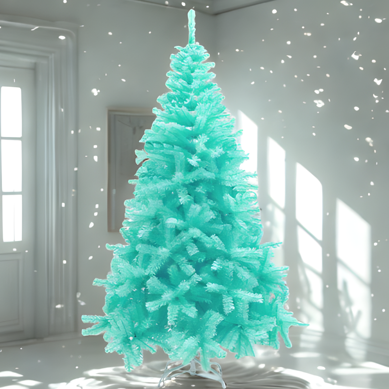 Árvore de Natal variação artificial, pinheiro de Natal colorido em PVC com suporte de metal