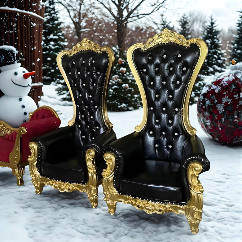 Poltrona Do Papai Noel Trono Grande Duplo Cadeira Natal Cor Vermelho