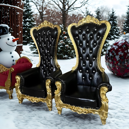 Poltrona Do Papai Noel Trono Grande Duplo Cadeira Natal Cor Vermelho