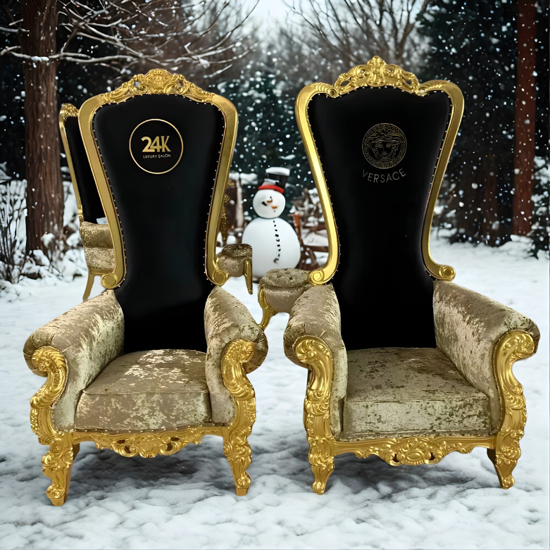 Poltrona Do Papai Noel Trono Grande Duplo Cadeira Natal Cor Vermelho