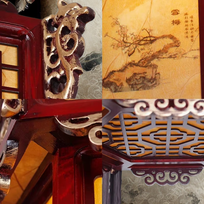 Luminária de madeira retrô Lustre antigo chinês, luminária pendente de lanterna palácio