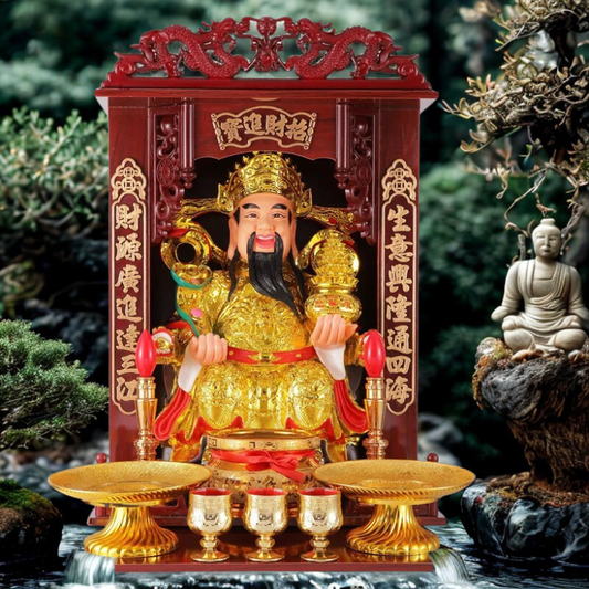 Prateleira de Altar de Buda Deus da Riqueza Oferecendo Mesa para a Mesa Caixa Incenso