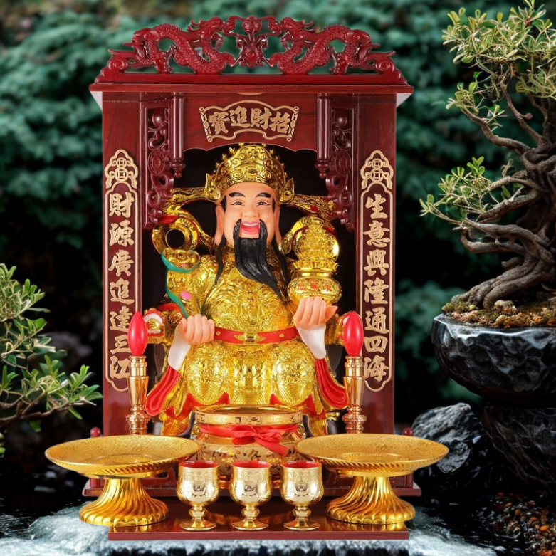 Prateleira de Altar de Buda Deus da Riqueza Oferecendo Mesa para a Mesa Caixa Incenso