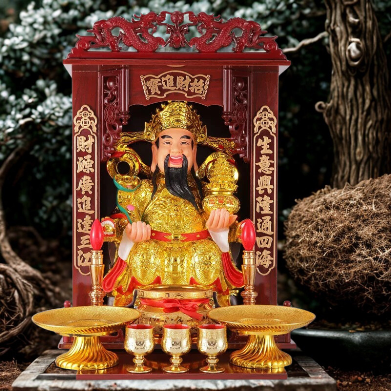 Prateleira de Altar de Buda Deus da Riqueza Oferecendo Mesa para a Mesa Caixa Incenso