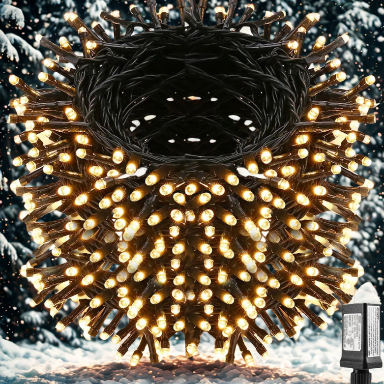 Luzes de Natal, Luzes de Natal de Baixa Voltagem de 98,4 pés, 100M LEDs - com Adaptador