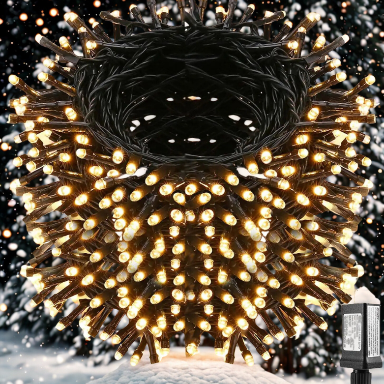 Luzes de Natal, Luzes de Natal de Baixa Voltagem de 98,4 pés, 100M LEDs - com Adaptador