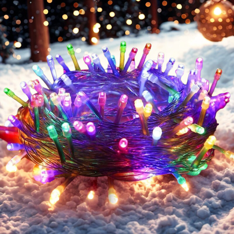 Luzes Pisca Pisca Natal 100 Led 8 Modos Luzes Variadas Cor Das Luzes Pisca Pisca Branco